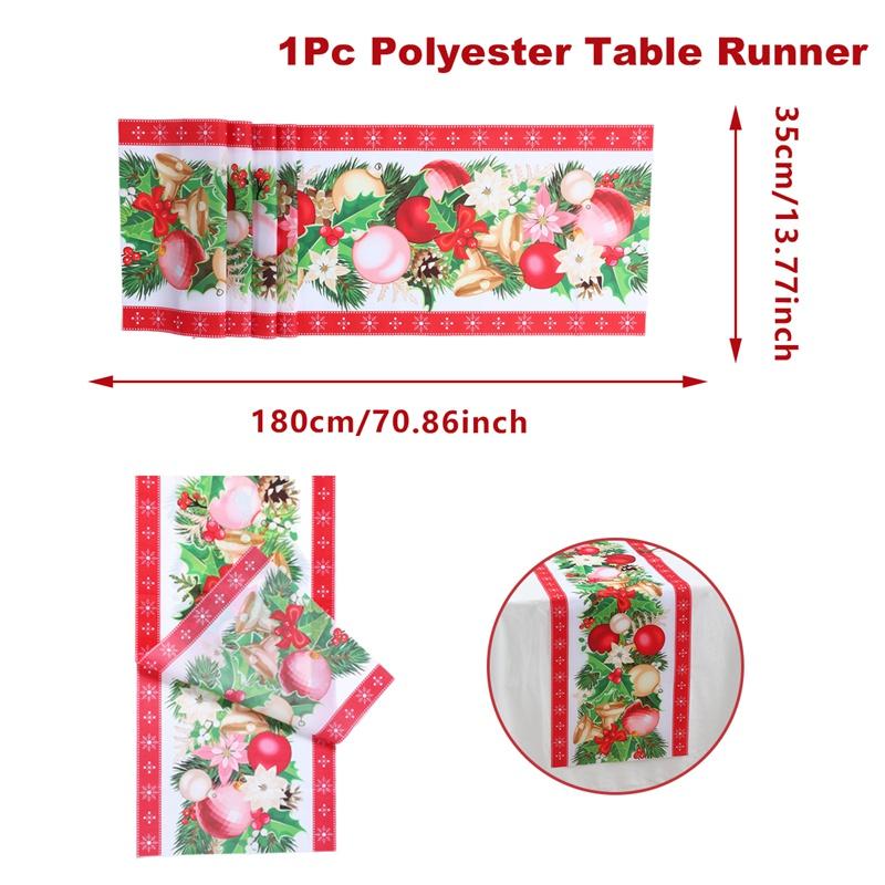 Christmas Table Runner Merry Christmas Table Decoration for Home 2024 Table Cover Xmas Ornament Navidad Natal New Year Gift 2025