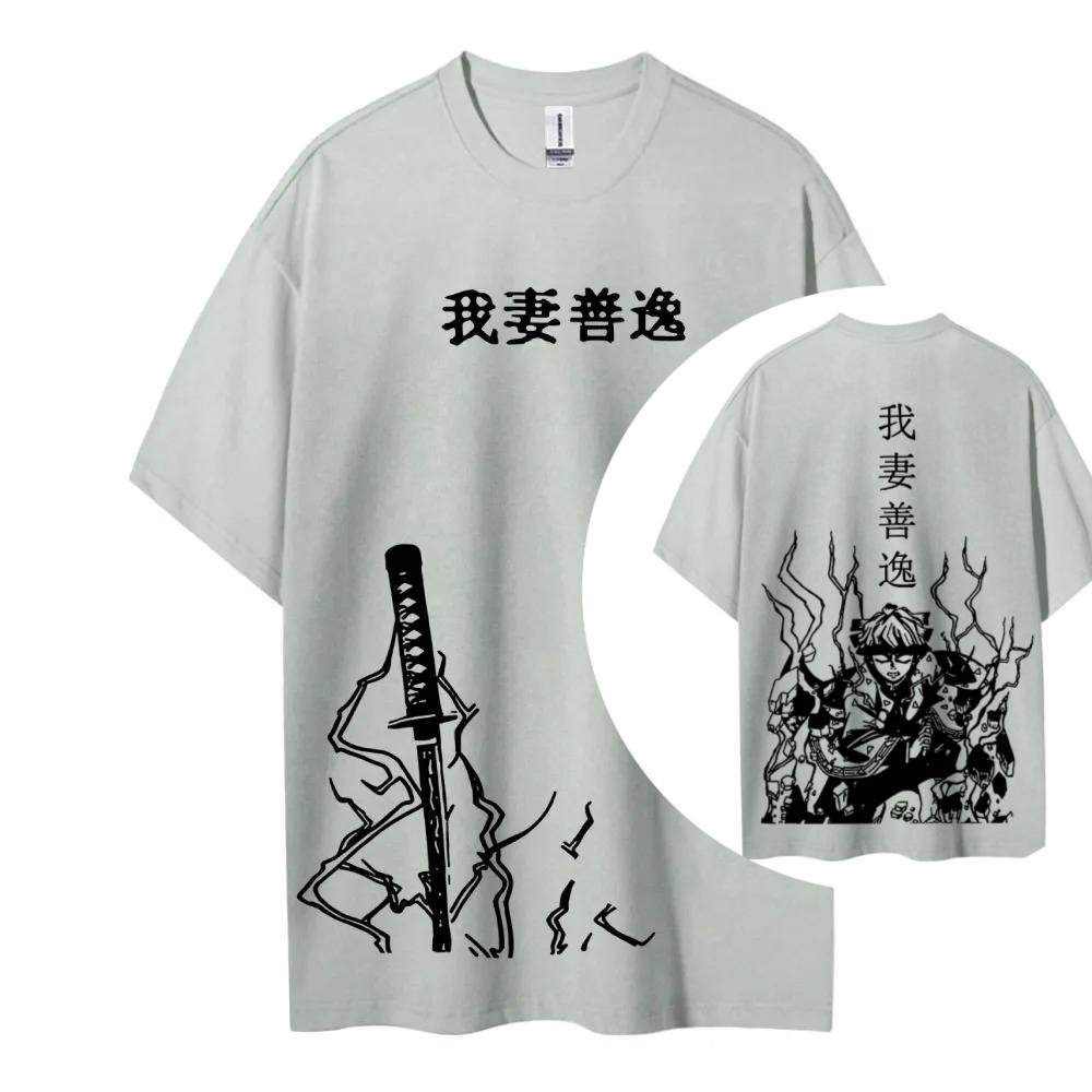 Démon zabíjí Potisk Krátký rukáv Ležérní Letní oblečení Pánské Pohodlné oblečení Pánské oblečení Krátký rukáv Poloviční rukáv Top