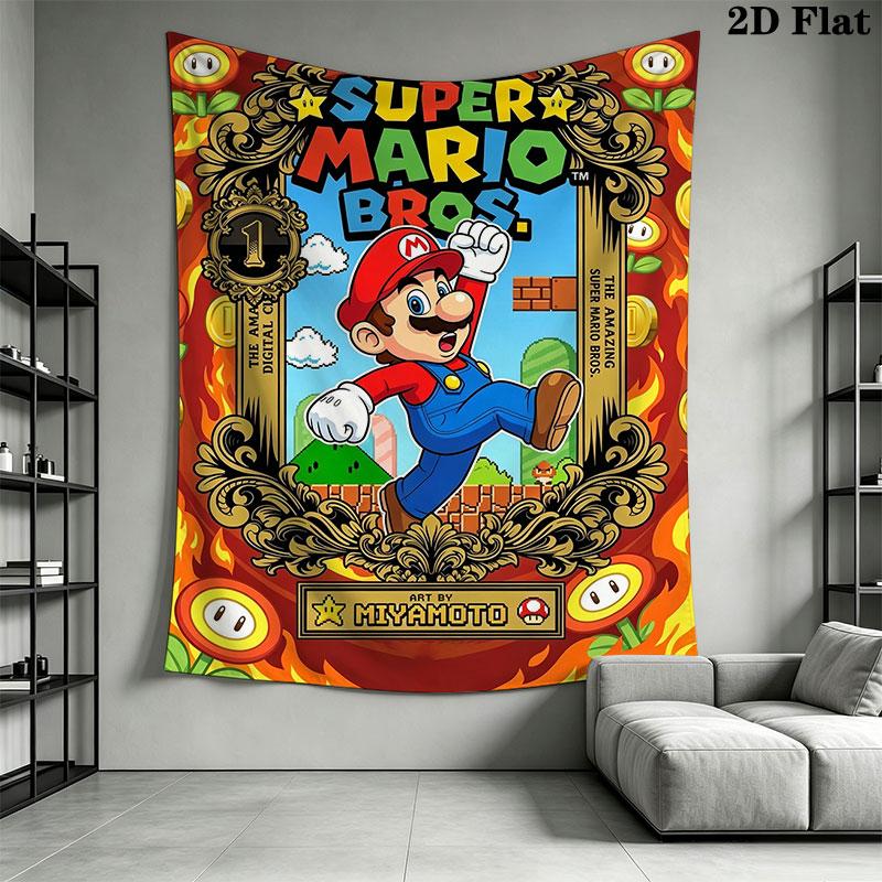 Race Mario Kart Wall Hanging Printed Fabric Blanket Decorative Tapestries for Bedroom Living Room Home Decor