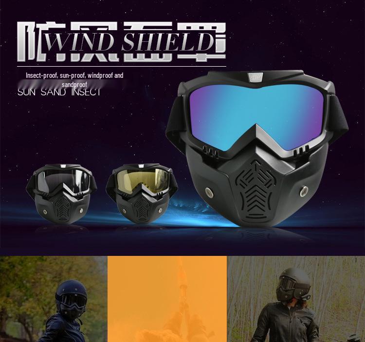 Retro Motorcycle Mask Goggles for Men and Women - Ideal for Off-Road Riding and Skiing