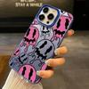 Popular Pink Skull iPhone16Pro Mobile Phone Case 15 Laser Case 14 Apple 12 Anti-drop 11XsM
