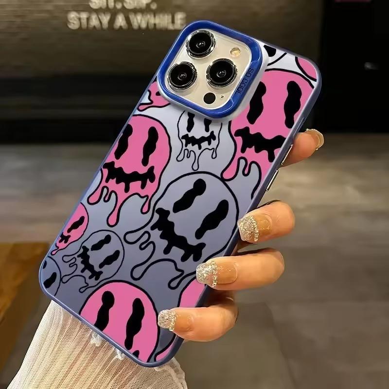 Popular Pink Skull iPhone16Pro Mobile Phone Case 15 Laser Case 14 Apple 12 Anti-drop 11XsM