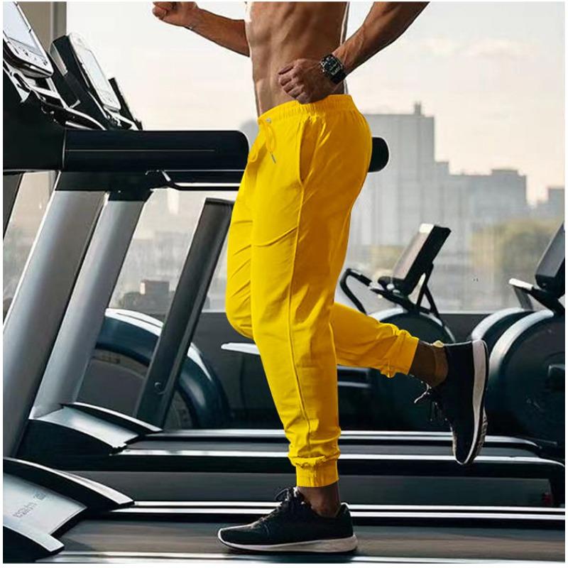Pantaloni da Jogging Casual Americani da Uomo, Monocolore, per Palestra, Fitness, Allenamento