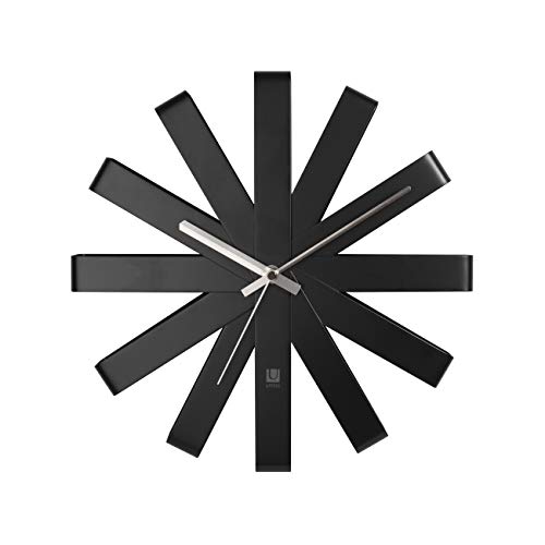 Umbra Ribbon Wall Clock, Black, 2118070-040