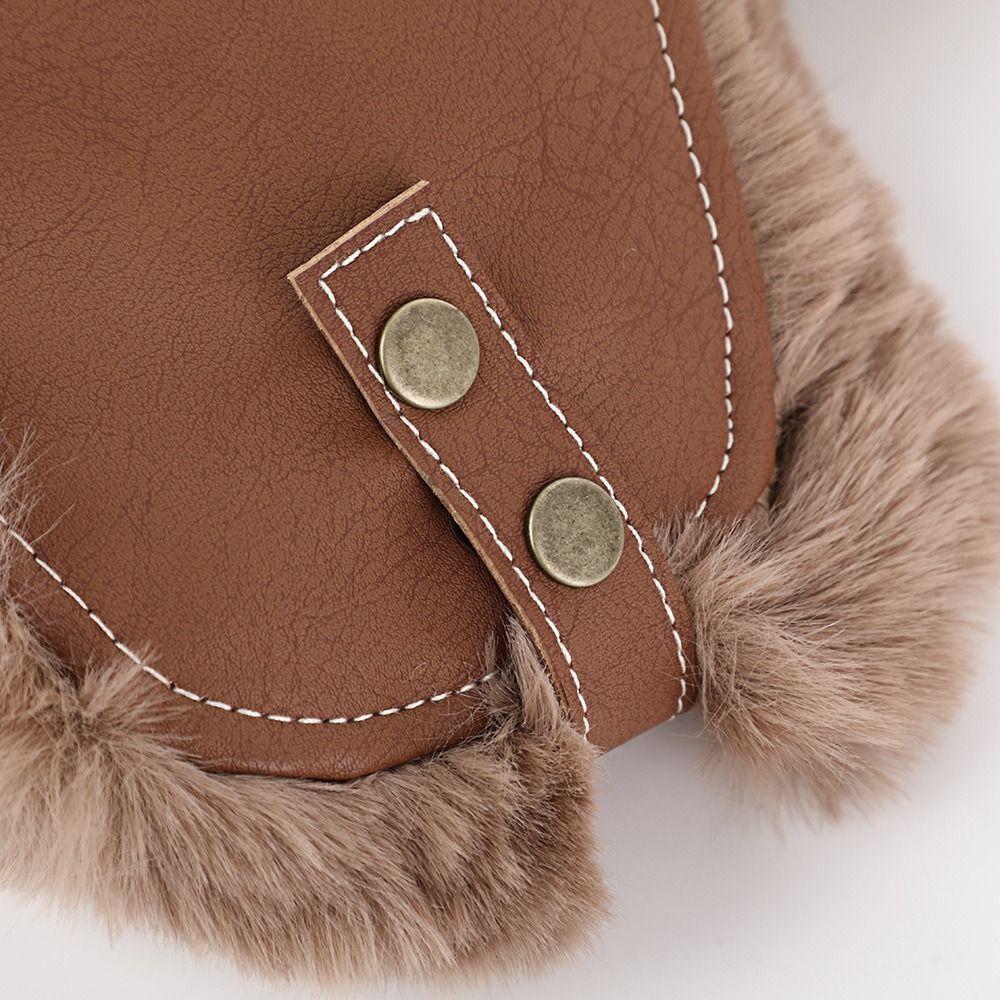 Fastening Chin Strap Trapper Hat Faux Fur Lining Bomber Hat New Earflap Hat  Winter Outdoor Wear
