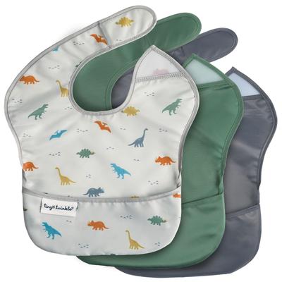 Tiny Twinkle Lätt haklapp Set om 3 Japanska Åldrar Vikbar Tryckknapp Lämplig för och Maskin [Officiell Produkt] 6-24 Månader, Knappar, Matning, Avvänjning,
