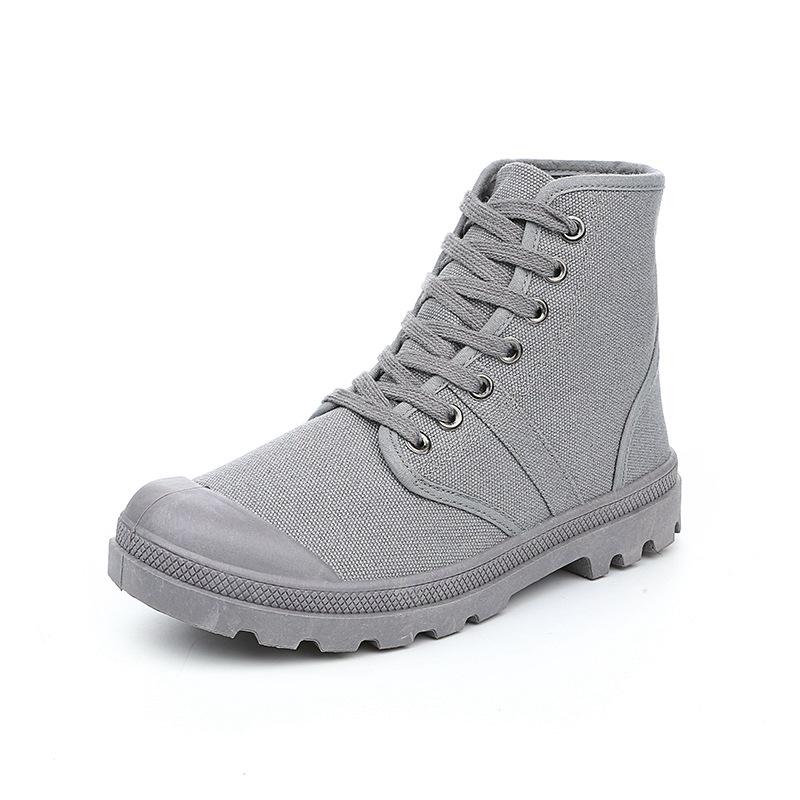 Unisex Retro Vászon Csizmák: Őszi és Téli Középmagas Szárú Alkalmi Lábbeli