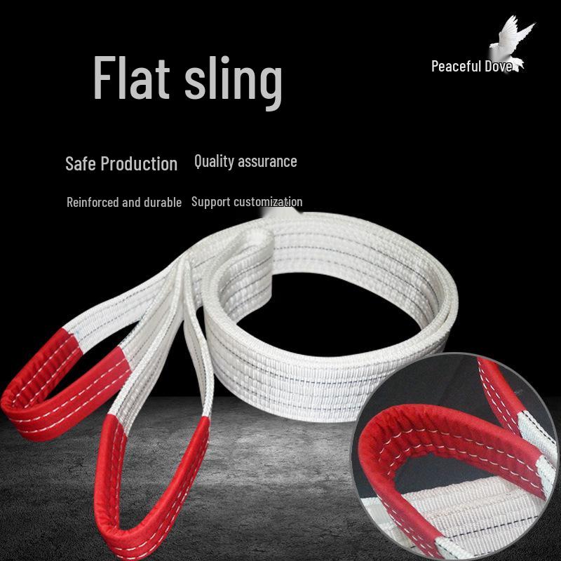 

Free Shipping 2-Ton Double Loop Lifting Sling—5T Forklift Strap, 10m Flat Crane Tow Rope, 3T Capacity, 6m & 4m Options 1T 1m