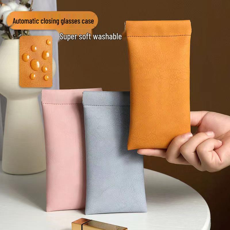 

Unisex Leather Automatic-Closure Sunglasses Case оранжевый