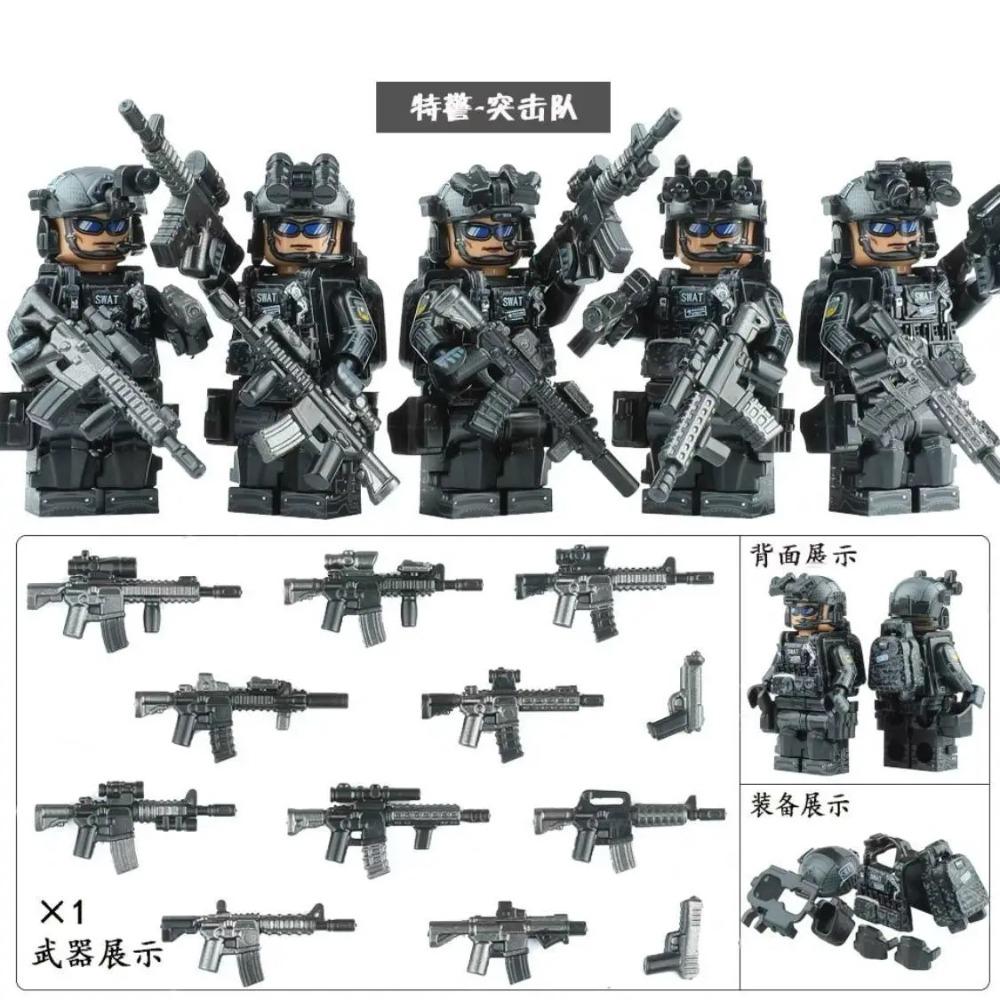 High military US special forces soldiers green beret army weapons miniature building block puzzle birthday gift world war ii