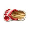 Ceramic French Fries Dish Cute Flip Flops French Fries Plate Cute Ceramic Bowl Flip Flops Shaped Snack Chip Soy Sauce