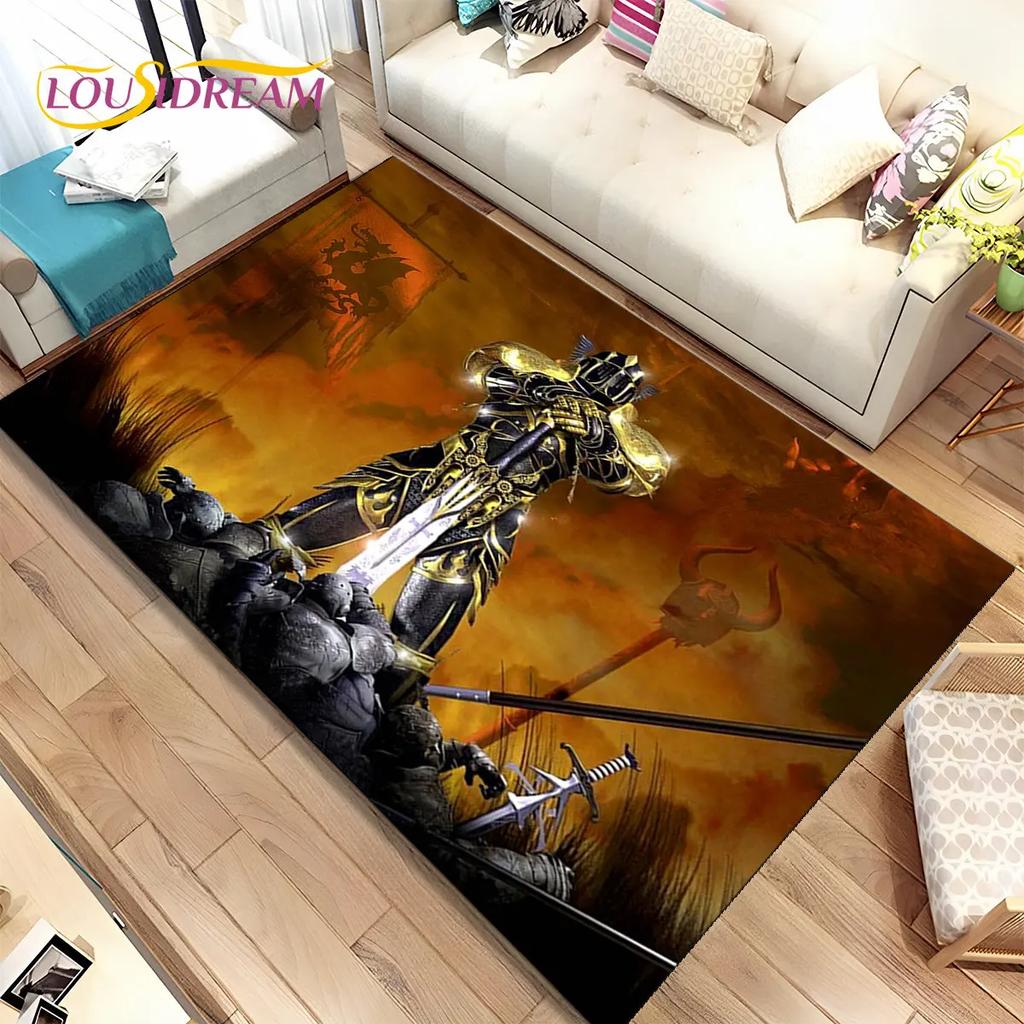 Dywan z motywem gier Cavalier Knight Templar Crusaders, dywanik do salonu, sypialni, sofy, wycieraczka, dekoracja, antypoślizgowa mata podłogowa