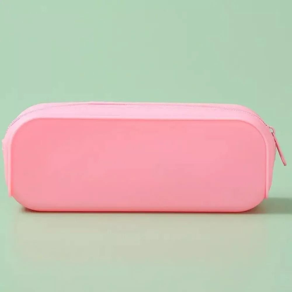 Large Capacity Pen Bag Silicone Stationery Bag Creative Pencil Case  Student