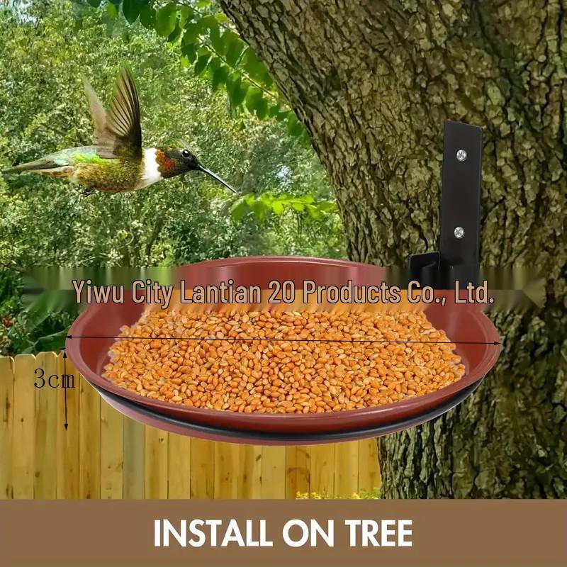 Outdoor Garden Hanging Bird Feeder & Resin Bird Bath Decoration