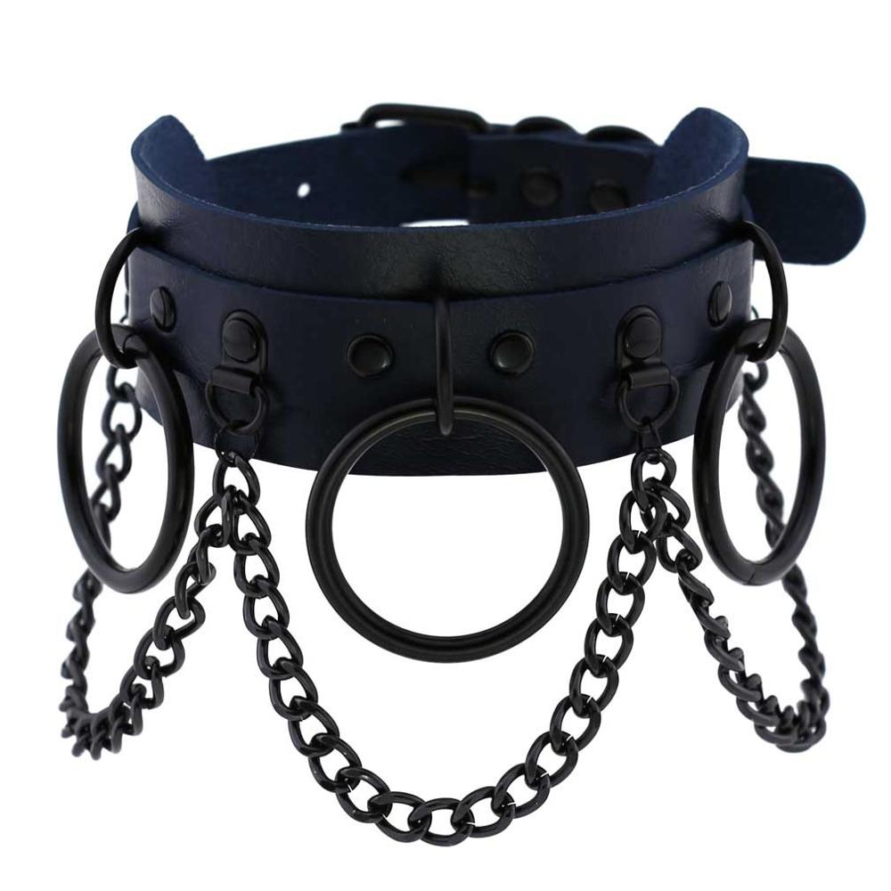 Black Gothic Punk Choker Goth Chain Collar Dark Fashion Leather Chocker Harajuku Rock Necklace Witch Grunge Festival Accessories High Quality