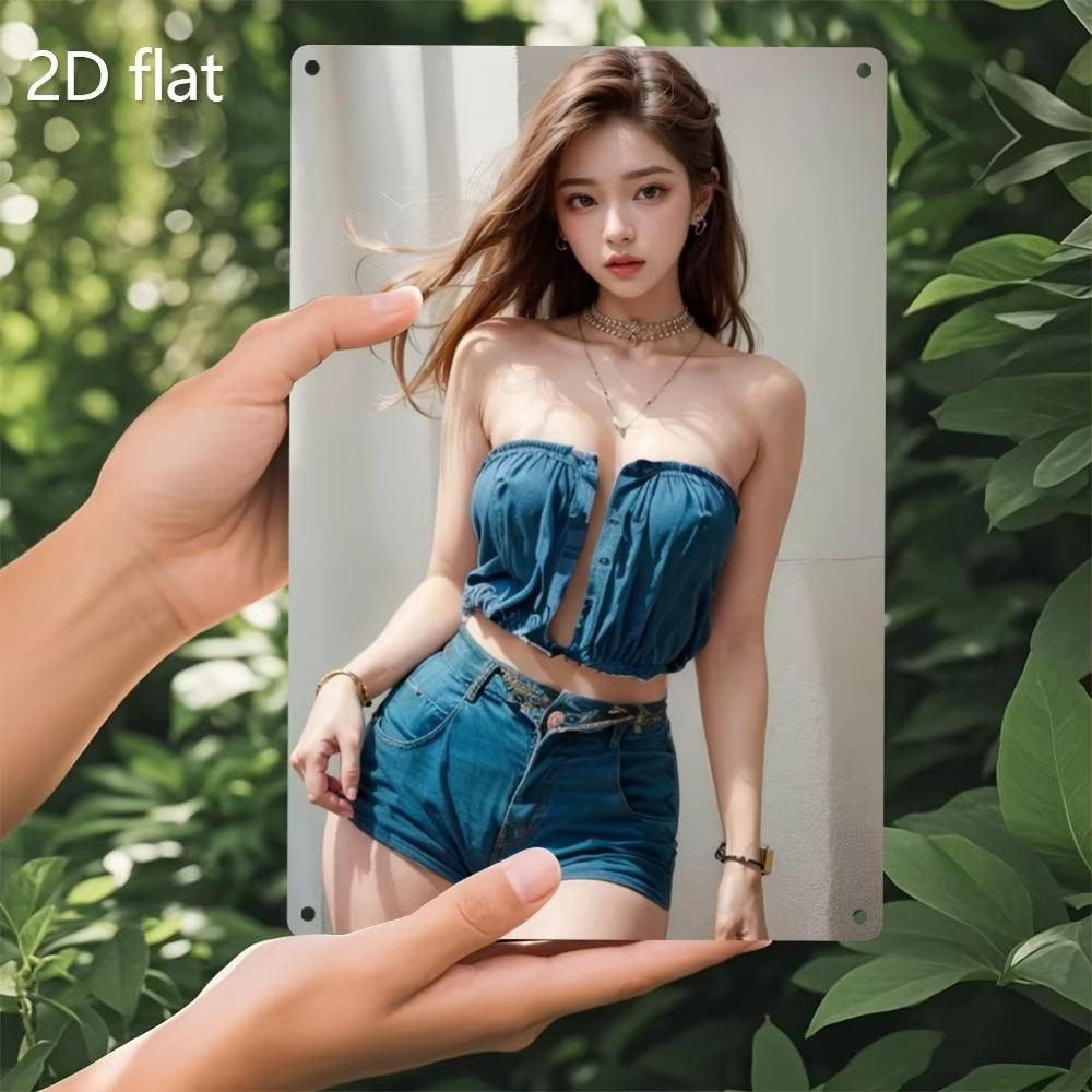 1PC 20x30cm Pre-drilled Metal Tin Sign, 2D Art Print for Wall Decor, Gift for Home Garden Office.