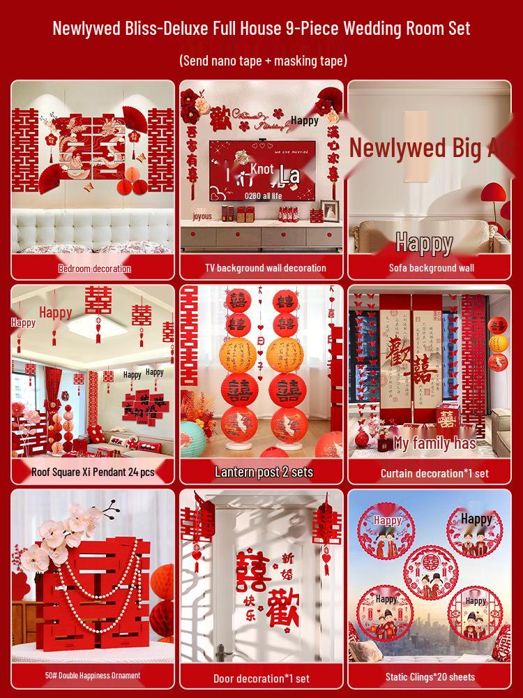 Groom & Bride Bedroom Wedding Decoration Set - 2025 New Style