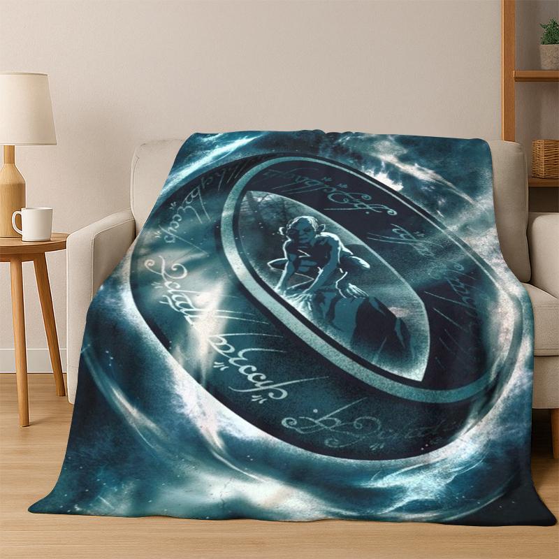 

Movie L-Lord of The Rings H-Hobbit Flannel Blanket Soft Warm Blanket Throw Blanket for Bedroom Living Room Bed Picnic Gift Kid 75x90cm