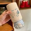 Leak Proof Double Drinking Water Cup Cartoon Iced Coffee Cup Drinkware Straw Bottle  Outdoor