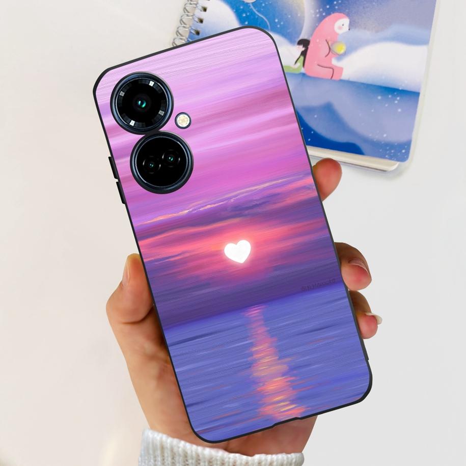 For Tecno Camon 19 Case Camon 19 Pro 5G CI7n Astronaut Silicone Cover For Tecno Camon19 Neo Phone Case Soft Cute Black TPU Cover