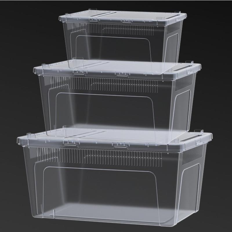 Snake Reptile Breeding Box Clear Plastic Terrarium with Ventilated Design Perfect for Home Setup