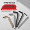 Nickel-Plated Metric/Inch L-Shaped Flat Head Allen Wrench, Carbon Steel, 0.7-8mm