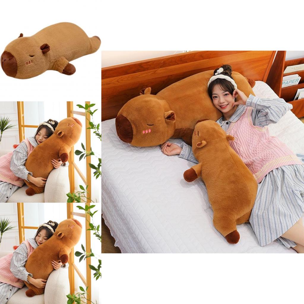 Soft Short Plush Capybara Cuddle Pillow Ideal For Sleepovers And Bedroom Decor 50cm And 90cm Sizes
