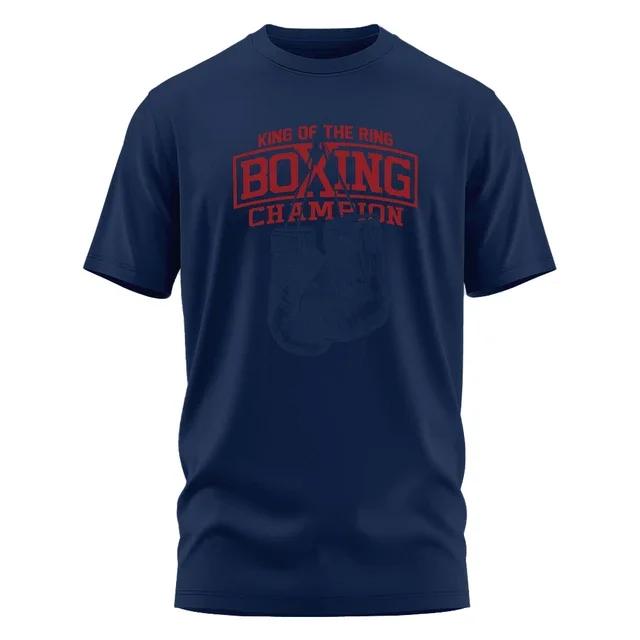 King of The Ring Boxing  Printed T Shirt for Men Women Vintage GYM Apparel Tops Tees