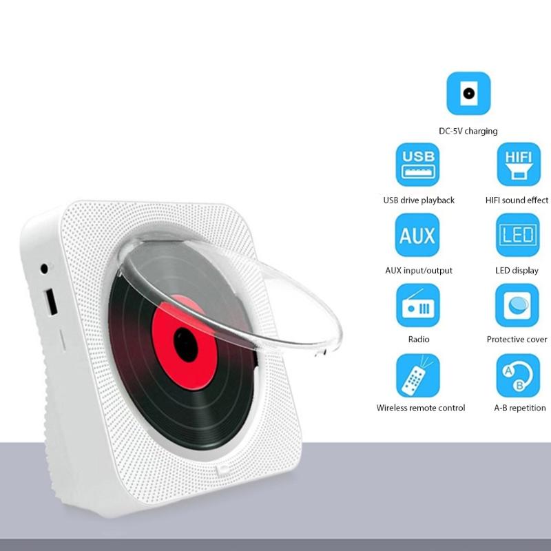 Bluetooth-compatible CDs Player Wireless Connection Studio Grade Quality 20 Hour Playback Light Weight Design