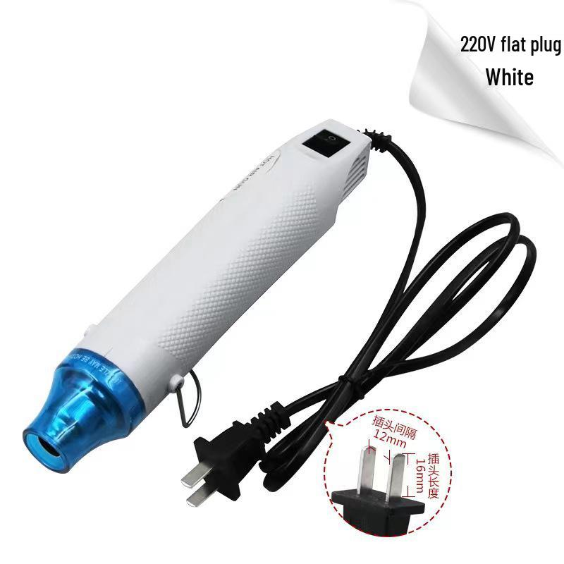 220V Flat Plug Heat Gun for Polymer Clay, Rubber Stamp Embossing, Heat Shrink Sheets, and DIY Crafting