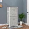 Fabric Chest of Drawers, 4-Drawer Storage Unit, Dimensions: 45L X 30W X 92H Cm, Metal Frame