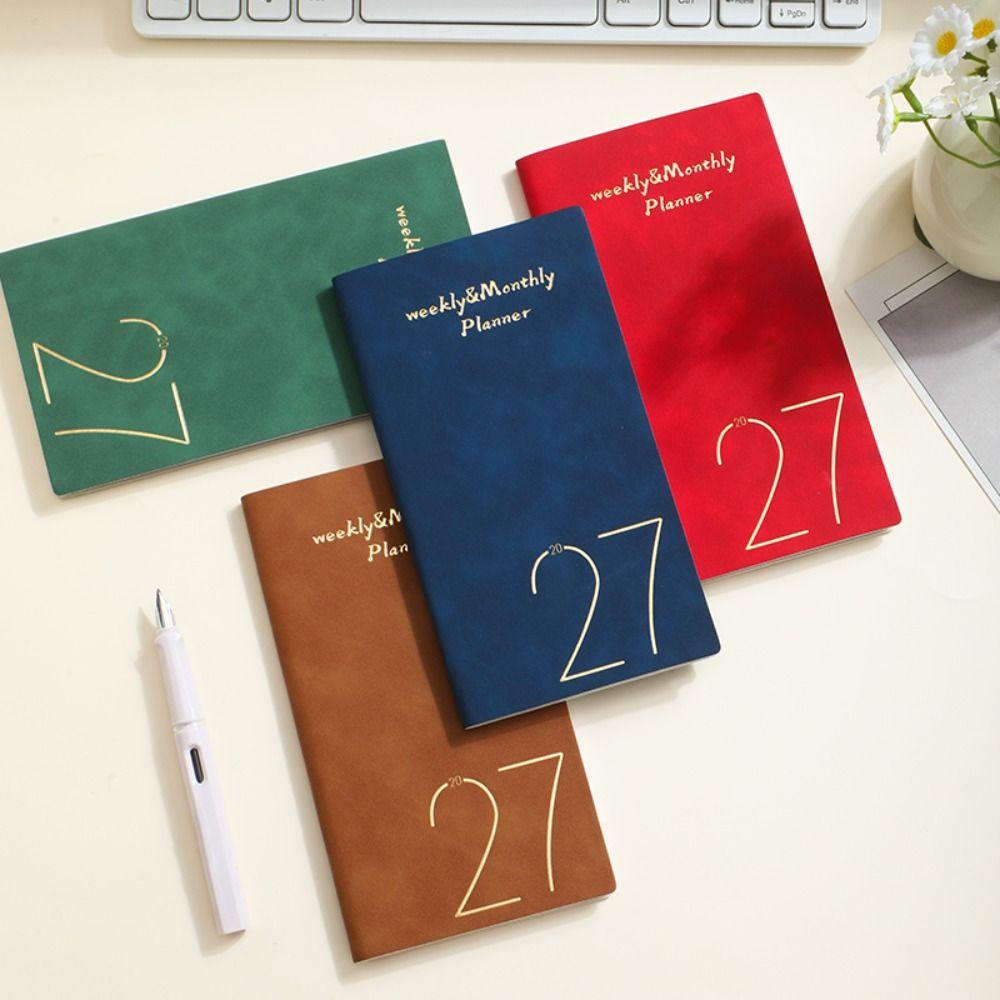 Daily Planning 2027 A6 Planner Notebook Portable Daily Planner New PU Notebook  School Supplies