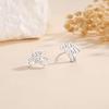 Beixi Sterling Silver Melody Cartoon Stud Earrings - Simple, Delicate, Fresh Niche Jewelry