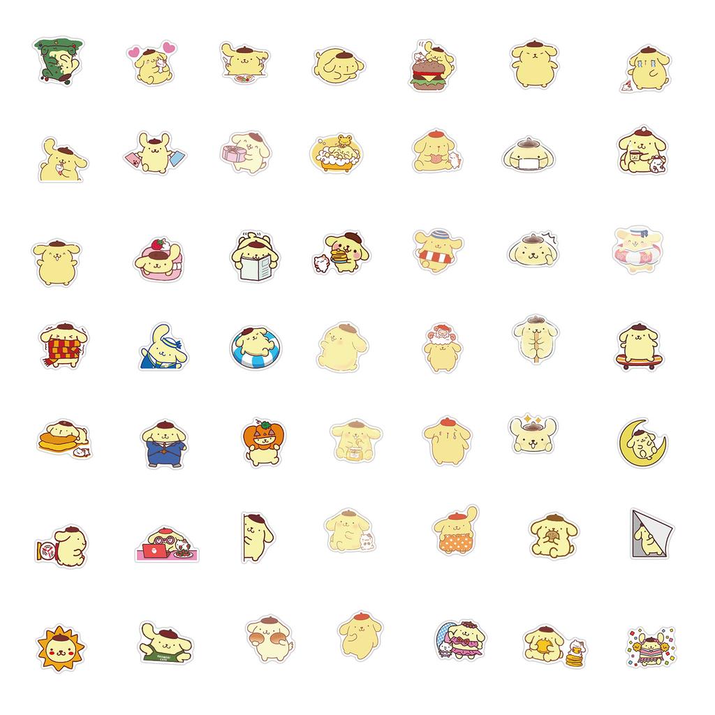 50/100PCS Sanrio Pompompurin Cartoon Stickers Waterproof Graffiti Phone Laptop Luggage Guitar Notebook Stickers Decals Kids Toys