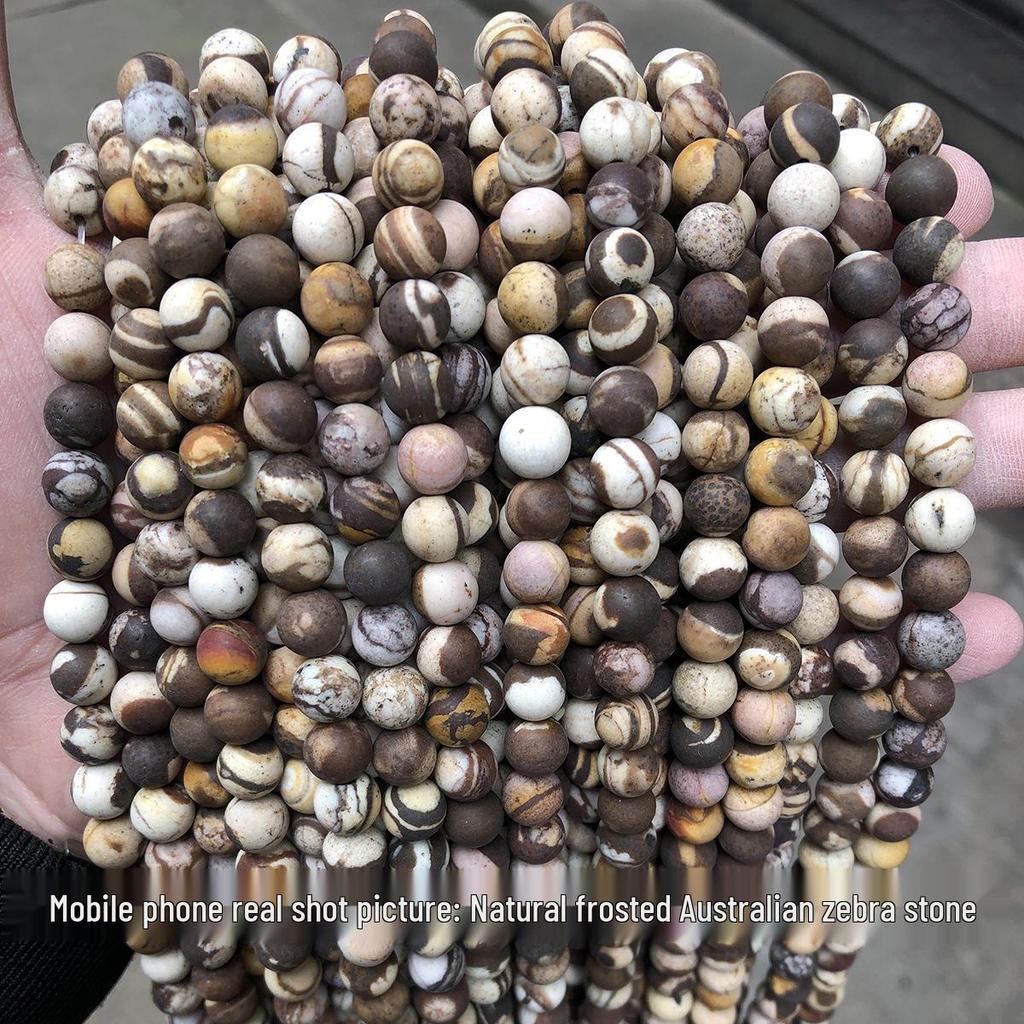 Zebra Stone Loose Beads for DIY Jewelry - Mixed Stone Beads, Semi-Finished Products In Stock
