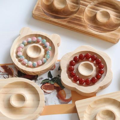 Wooden Beading Design Board Suitable Bracelet Display Stand for Jewelry Making Necklaces Crafts Tray