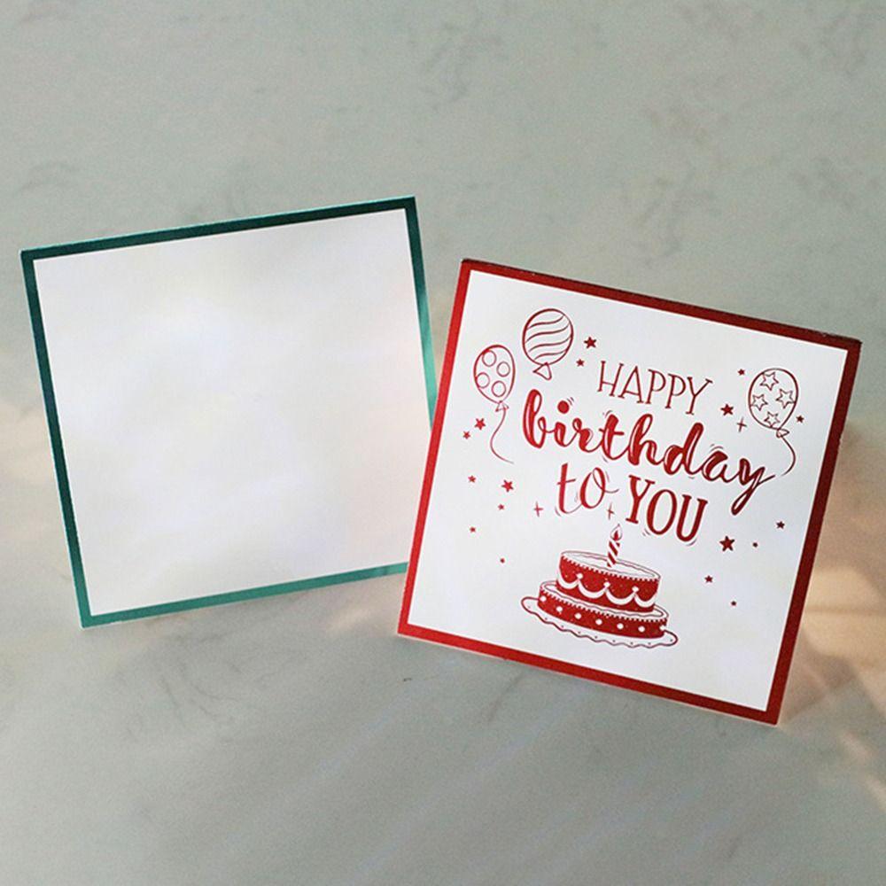 Fireworks Effect Happy Birthday Card Musical and Light Birthday Cake Postcards  Birthday Gift