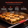 Baking Pan Set 3-Piece Nonstick Carbon Steel Set with Silicone Handles