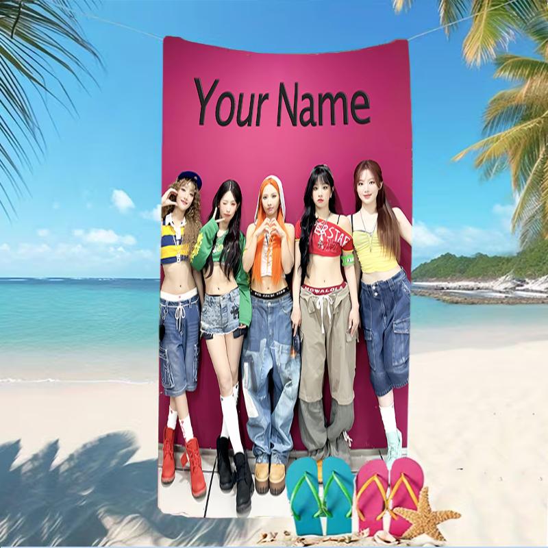 Customizable personalized beach towels (G)I-DLE themed designs.Suitable for the beach, yoga, sports;ideal as beach accessories