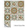 10pcs/set 10/15/20/30cm Flat Marble Mosaic Hard Tiles Wall Sticker Kitchen Bathroom Floor Diagonal Decor Wallpaper PVC Art Mural