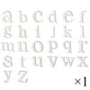 Literele alfabetului Albe cu majuscule de 7 cm (Set litere mici) [Litere compatibile]