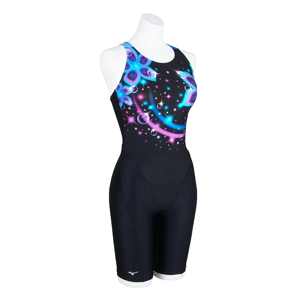 Mizuno STROKE ONE Size L One-Piece Swimsuit, Women's, Black/Blue,