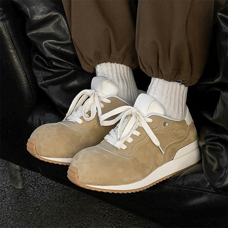 Men's Soft Sole Versatile Trend Derby Sports Casual Shoes Fashion Couple Thick Sole Heightening Sports Shoes 24719-J