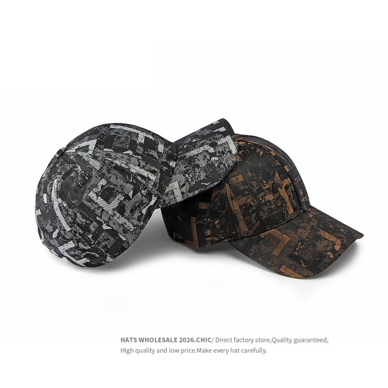 Fashion Geometric Print Baseball Cap Adjustable Sun Hat Casual Sports Trucker for Men Women