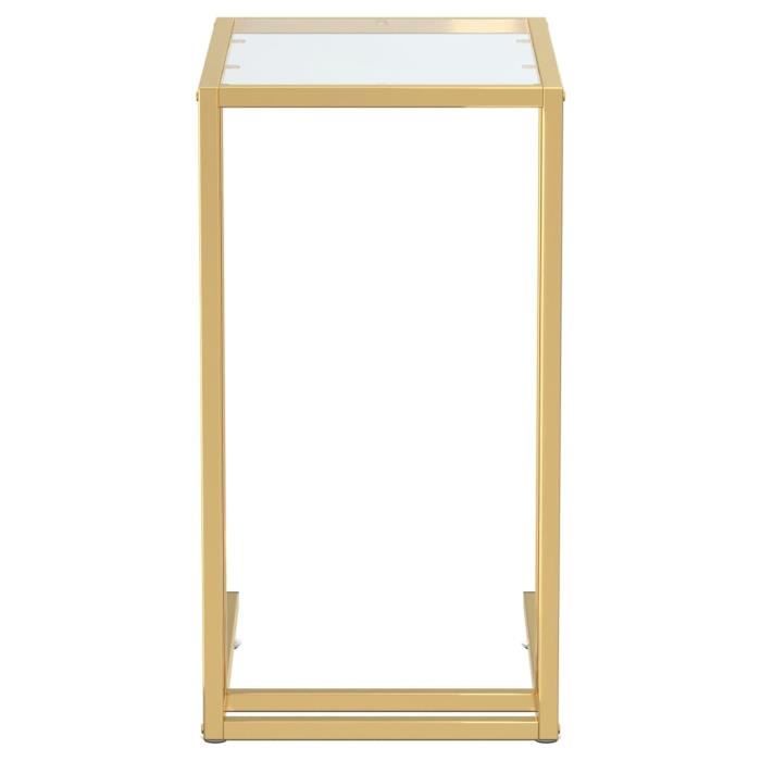 VidaXL Table d'appoint ordinateur Transparent 50 x 35 x 65 cm Verre trempé