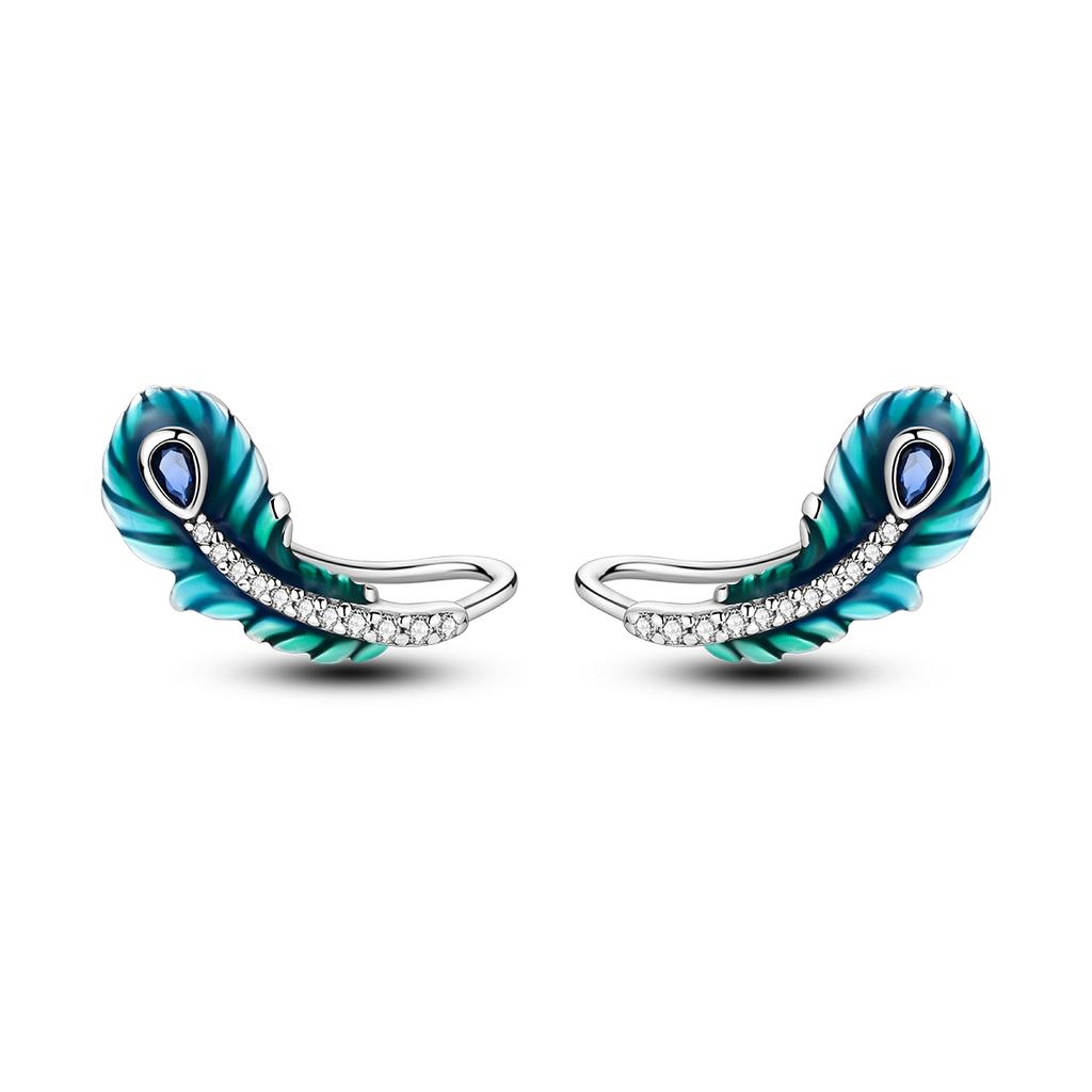 925 Silver Earring Stud For Women Moon Star Cat Design Wedding Party Jewelry Gift Original Handmade