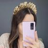 Bridal Headpiece Alloy Leaf Crown Bride Leaves Shape Alloy Hairband Bridal Fashion Accessories