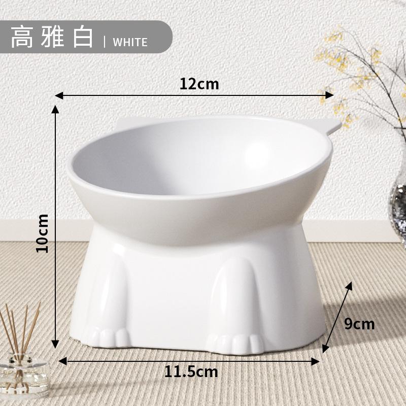 Multi-color Cat Bowls Plastic Cat Food Basin High Foot Basin Oblique Mouth Pet Rice Bowl Anti-overturning Pet Drinking Bowl