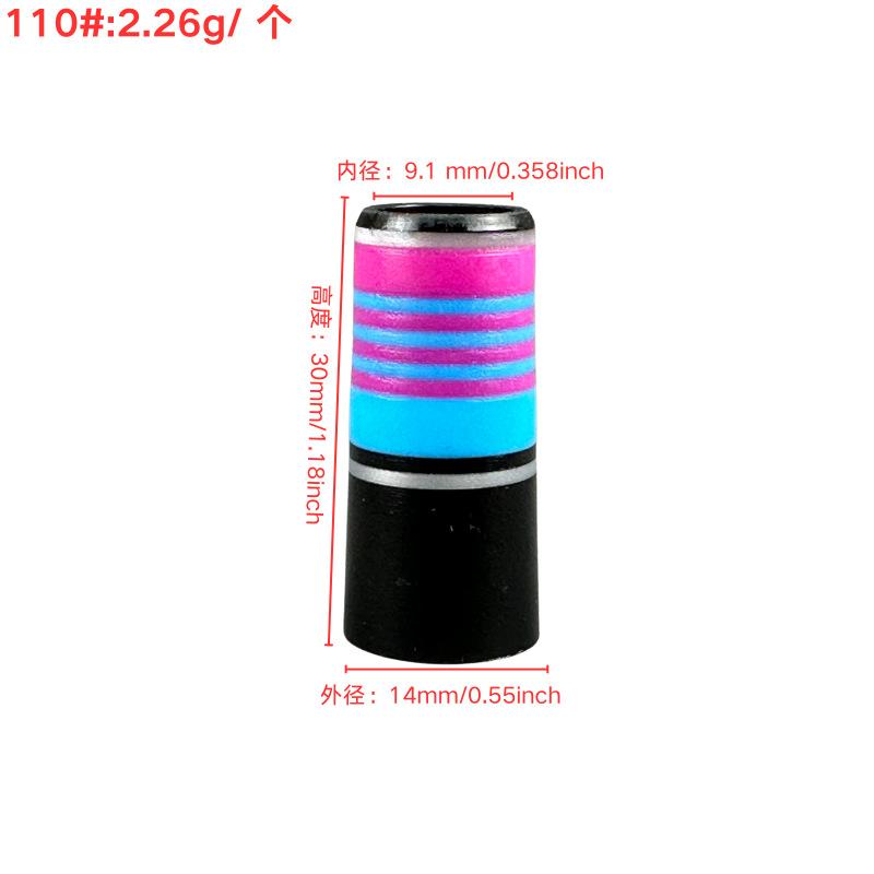 Suitable for Golf Sand Bar/digging Rod Rubber Sleeve 110 #9.1mm * 30mm * 14mm Black Colorful Rubber Sleeve