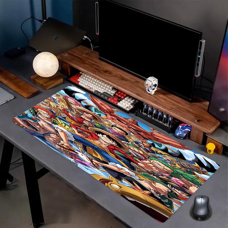 One Piece Print Mouse Pad, Anti‑Slip Desktop Keyboard Mat, for PC Laptop Gaming Working Daily Use, Cool Festival Surprise Gift